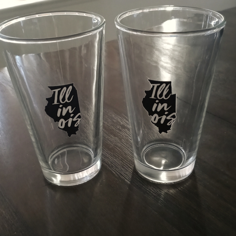 State of Illinois Drink Glasses